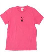 PUMA Womens MTV Music Television Graphic T-Shirt Top UK 16 Large Pink AD10