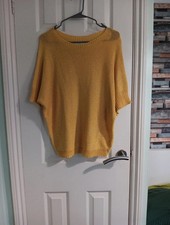 Isabella D. Yellow Loose Knit Jumper – M/L (Made in Italy)