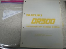 OEM Suzuki Supplementary Service Manual 1983 DR500 99501-45030-03E