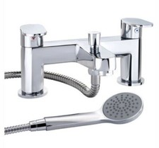 Twyford X70 Chrome Deck Mounted 180mm Bath Shower Mixer Tap Tatty Box