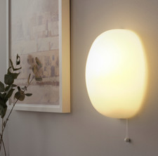 IKEA KALLBLIXT Wall Lamp, White Glass 27cm / 10" 704.980.01 Brand NEW