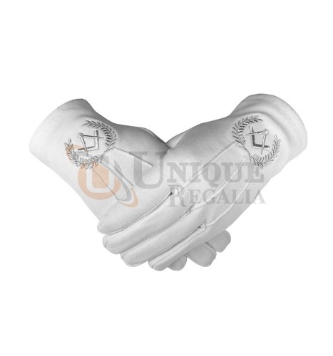 Masonic regalia cotton gloves - masonic,