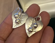 Vintage Danish Silver Earrings