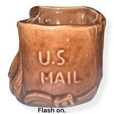 Rare Vintage Brown Glazed