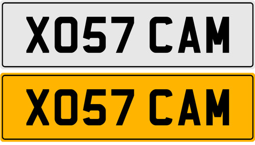 Xo57 cam private plate - uk,