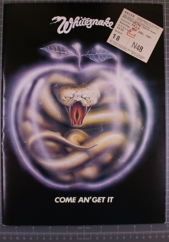 Whitesnake program ticket - +,