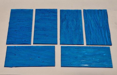 Pieces turquoise stained - 6, pieces,