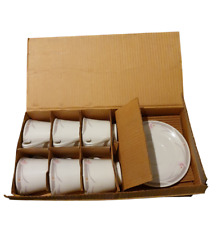 Vintage 12 Piece Tea Coffee Cups Saucers Set Fine Quality Porcelain Foreign