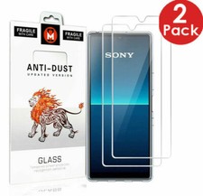 2X Tempered Glass Screen Protector For Sony Xperia 1 II 5 10 III L4 L3 L1 XA2 L2