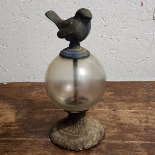Antique cast iron bird garden - iron,