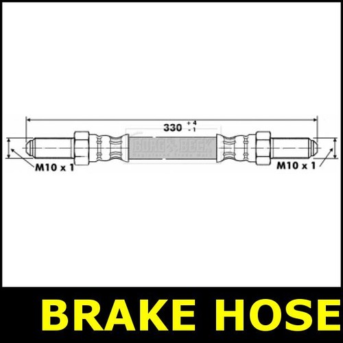 Brake hose rear centre fits - hose,