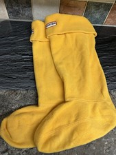 Hunters Yellow Boot / Wellington Boots Liners - Size 4-6. Very Good Condition