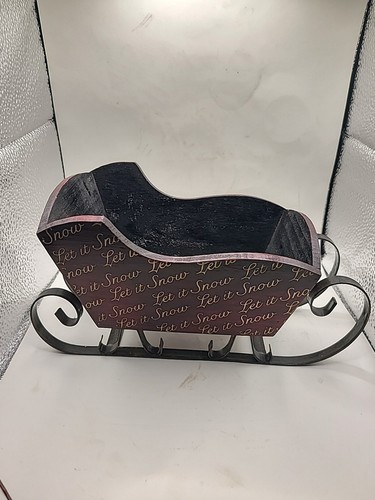Vintage ftd wooden sleigh - vintage,