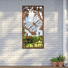Primus Large Metal Bronze Butterfly Silhouette Garden Mirror 118 x 58cm PM5031BZ