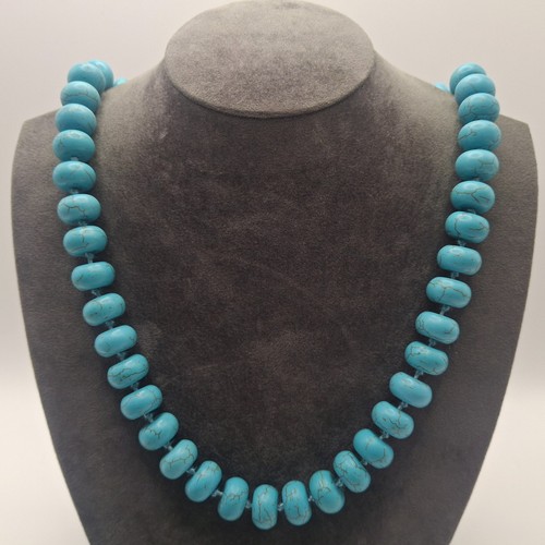 Faux turquoise blue bead - faux,