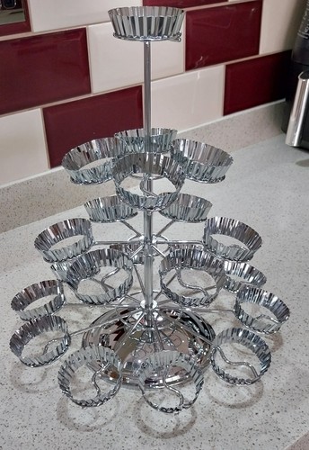 Tier cupcake white metal - tier,