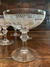 Antique Champagne Saucers - Belle Epoque France 1880-1914 ( 1 of 2 sets) Mint