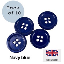 Mother of Pearl Shell 4 hole Sewing Knitting Buttons NAVY BLUE, Suit , Shirts