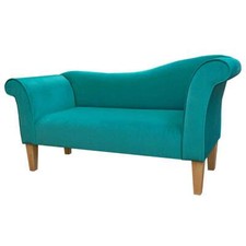 Teal Velvet Chaise Longue Sofa