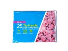 Food Fridge Freezer Bags Zip lock Large, Medium & Small, Tie Handle, Resealable