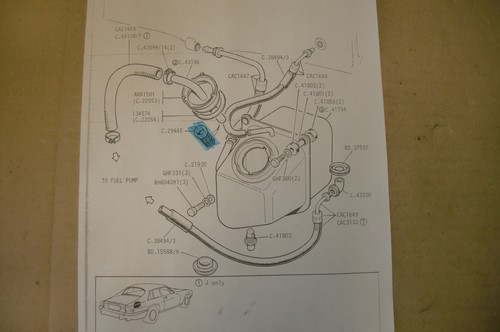 Jaguar xjs swirl pot - swirl, fuel