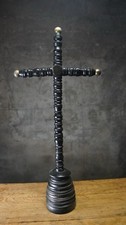 Antique black crucifix altar - black,