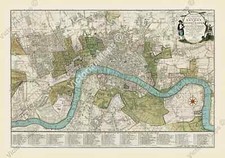 antique Georgian guide map