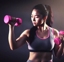 Set of 4kg hex dumbbells 8kg in total. Steel weight with rubber coating