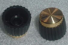 Marshall style gold top push on amplifier control knob split spline shaft