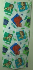 TARZAN Walt Disney curtains set w/ valence 1999 Tantor & Terk tie-backs