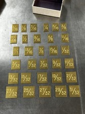 35-117-20 FRACTIONS BRASS FONT