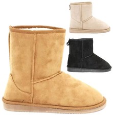 LADIES WOMENS FLAT WARM WINTER