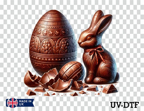 Easter egg with rabbit - easter, uv