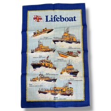 VTG Tea towel RNLI lifeboats 80s arun d’class Atlantic 21  tyne mersey trent (10