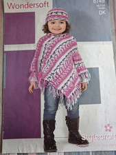KNITTING PATTERN---CHILD'S PONCHO & HAT
