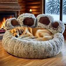 Plush Pet Cat Dog Beds Calming