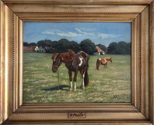 Antique oil painting herman - antique,