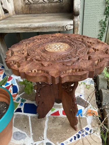 Vintage india hand carved teak - hand,