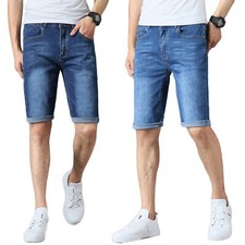 MENS DENIM SHORTS STRETCH SLIM