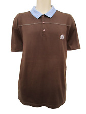 Golf Polo Shirt size L/XL Mens - by William Hunt Trilby Tour - Brown Mix Jersey