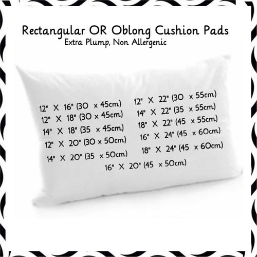 Oblong cushion pads - oblong,