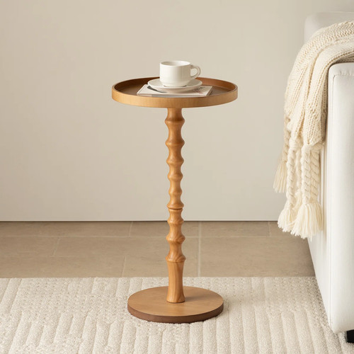 Round pedestal side table - round,