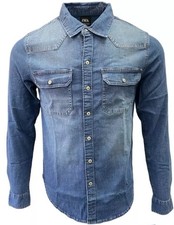 Ex Zara Mens Denim Shirt Long