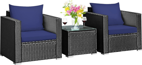 Navy blue piece patio - navy,