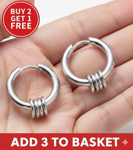 Chunky unisex bali hoop - chunky,