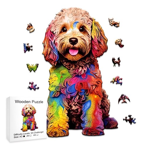 Unique dog wooden puzzle - unique,