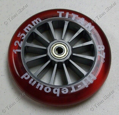 Red 125mm replacement wheel - 125mm,