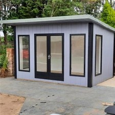 12x8 insulated Garden Studio Office Pent Roof