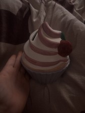 Vintage Brown Glass Money Jar Piggy Bank