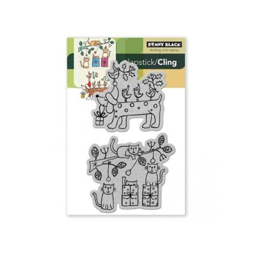Penny black cling - black, rubber